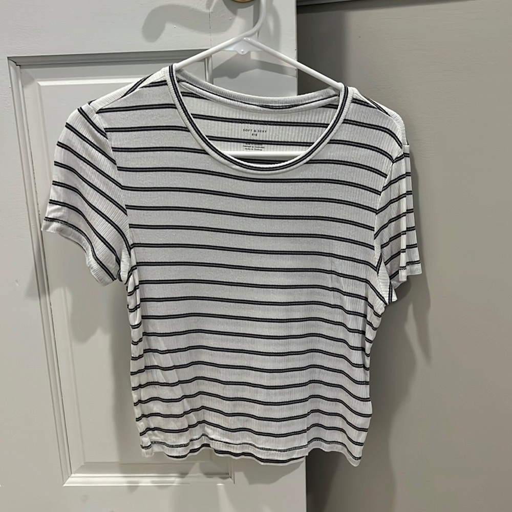 American eagle pretty striped top size M